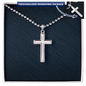 Engraved Military Cross Chain Necklace , Famprecious Gifts MILITARY Cross Necklace