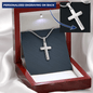 Engraved Cross with Stylish Adjustable Cross Chain, Famprecious Gifts Cross Chain Snake Style