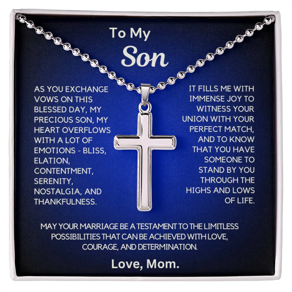 Gift from Mom to Son on his Wedding Day - It fills me with immense joy to witness your union!