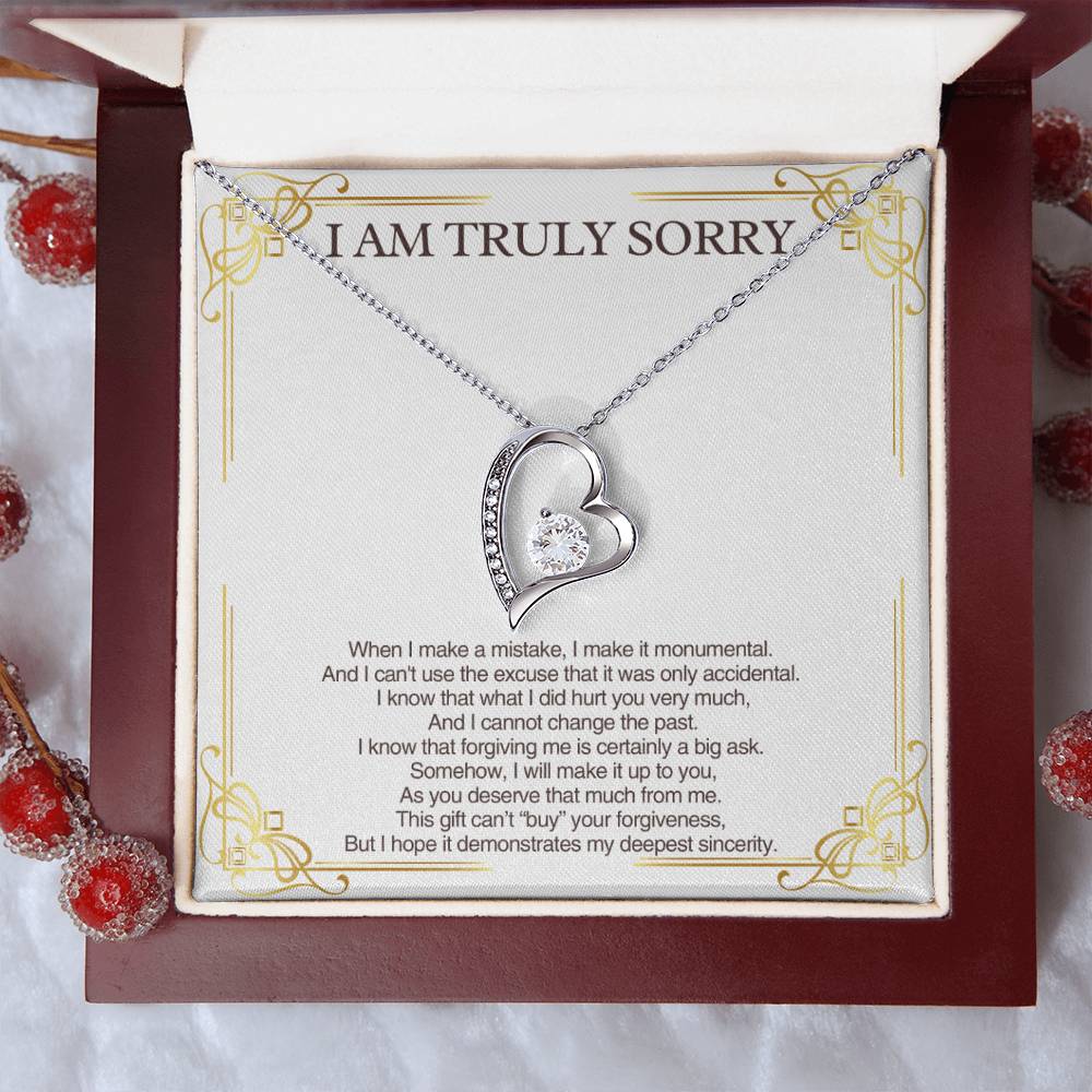 Perfect Apology Gift for Her - Forever Love Necklace - Heartfelt Gift to say I am Truly Sorry