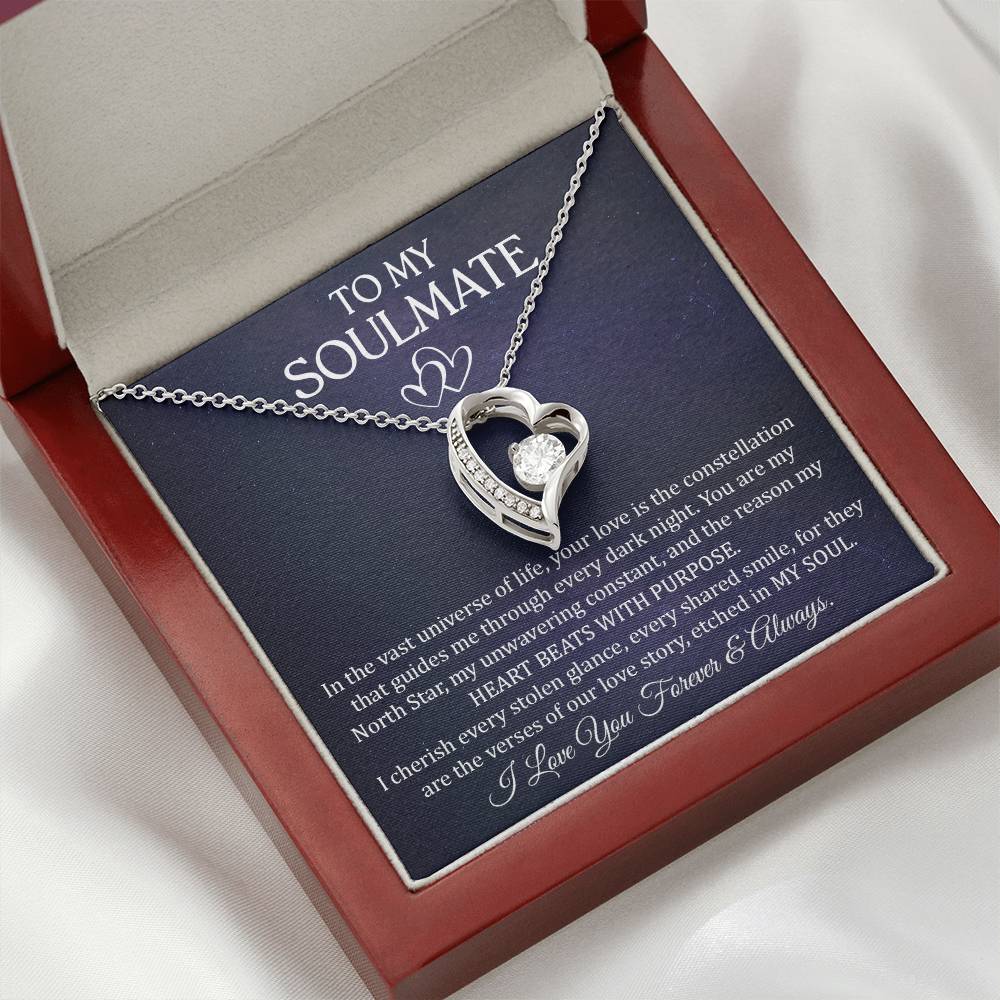 Gift for Soulmate - I cherish every stolen glance, every shared smile - Forever Love Necklace