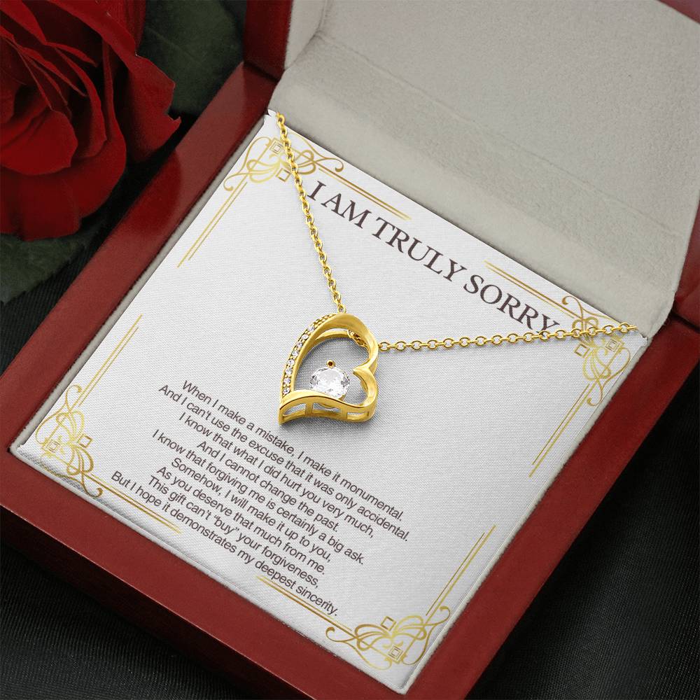 Perfect Apology Gift for Her - Forever Love Necklace - Heartfelt Gift to say I am Truly Sorry