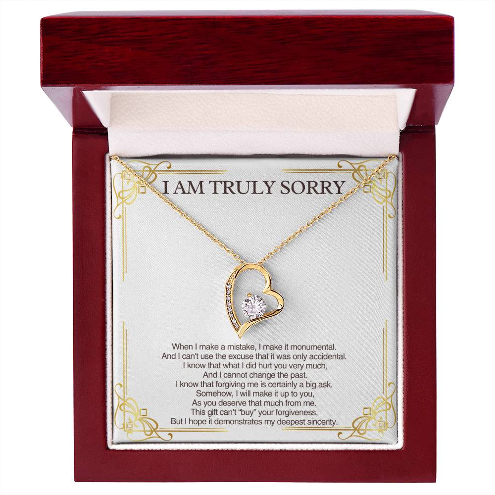 Perfect Apology Gift for Her - Forever Love Necklace - Heartfelt Gift to say I am Truly Sorry