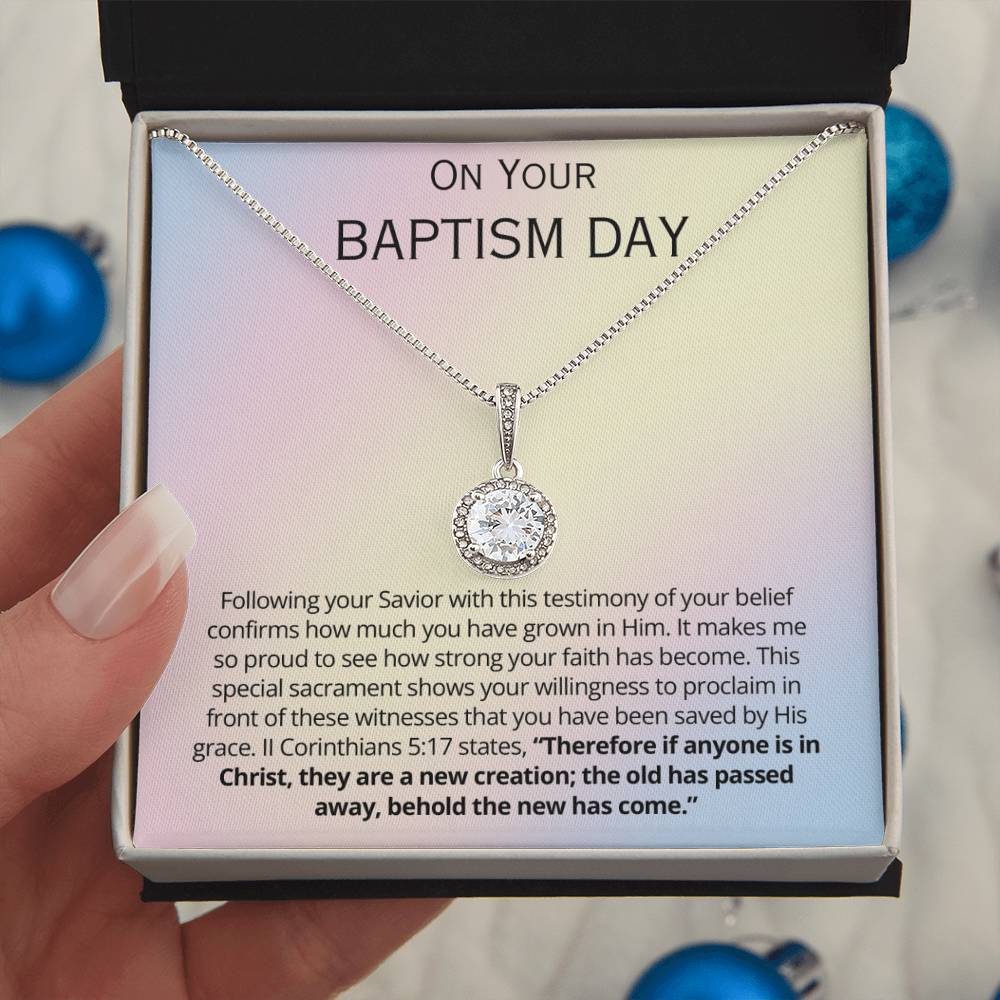 Teen Baptism Gift - Eternal Hope Necklace - It makes me so proud to see how strong your faith has become!