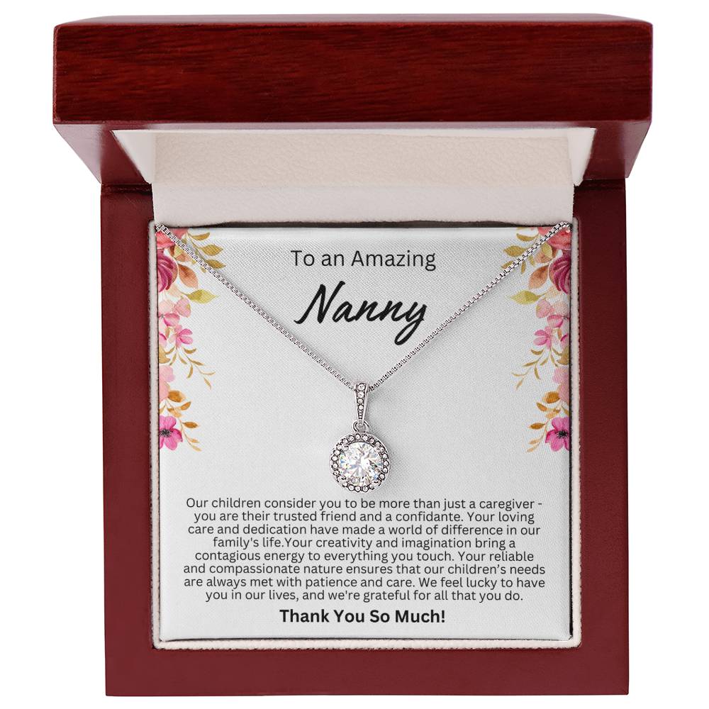 Appreciation Gift for Nanny - Eternal Hope Necklace - We feel lucky to have you in our lives