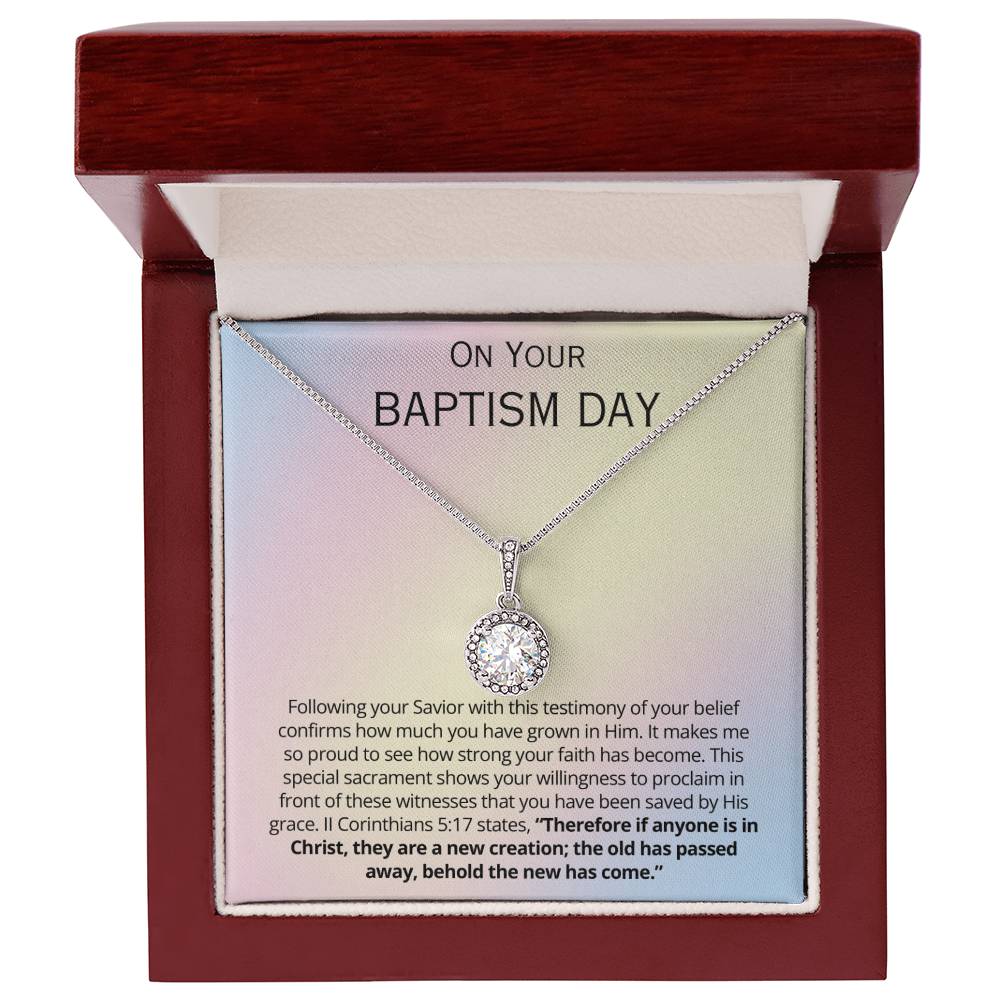 Teen Baptism Gift - Eternal Hope Necklace - It makes me so proud to see how strong your faith has become!
