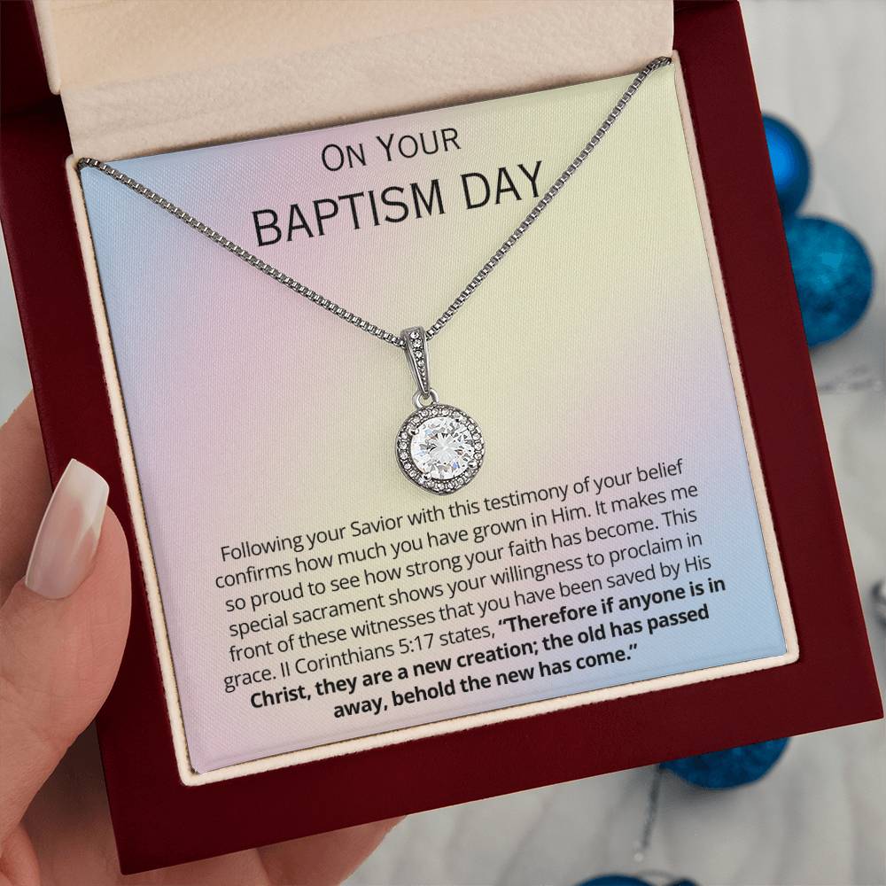Teen Baptism Gift - Eternal Hope Necklace - It makes me so proud to see how strong your faith has become!