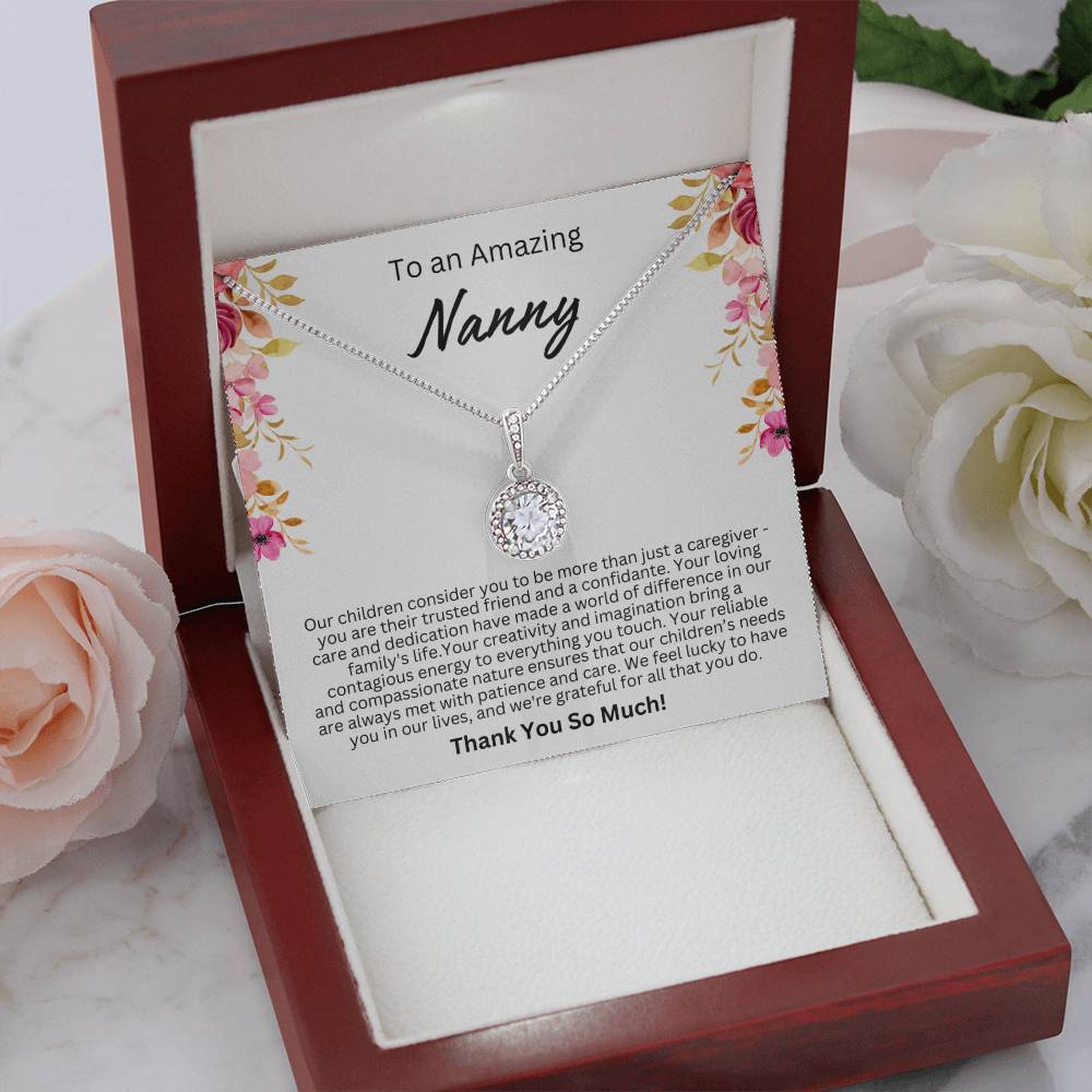 Appreciation Gift for Nanny - Eternal Hope Necklace - We feel lucky to have you in our lives