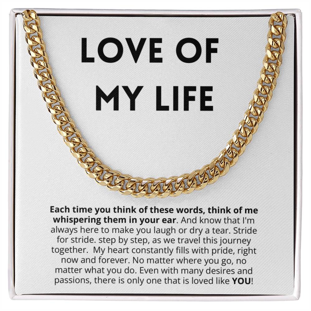 Promise Necklace for Boyfriend - Cuban Link Chain - Best Romantic Gift for Husband, Soulmate, Boyfriend