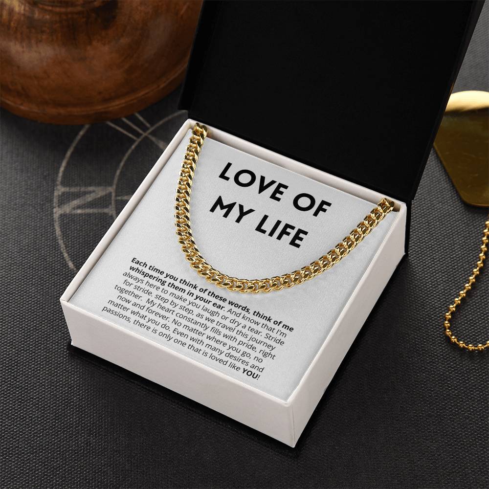 Promise Necklace for Boyfriend - Cuban Link Chain - Best Romantic Gift for Husband, Soulmate, Boyfriend