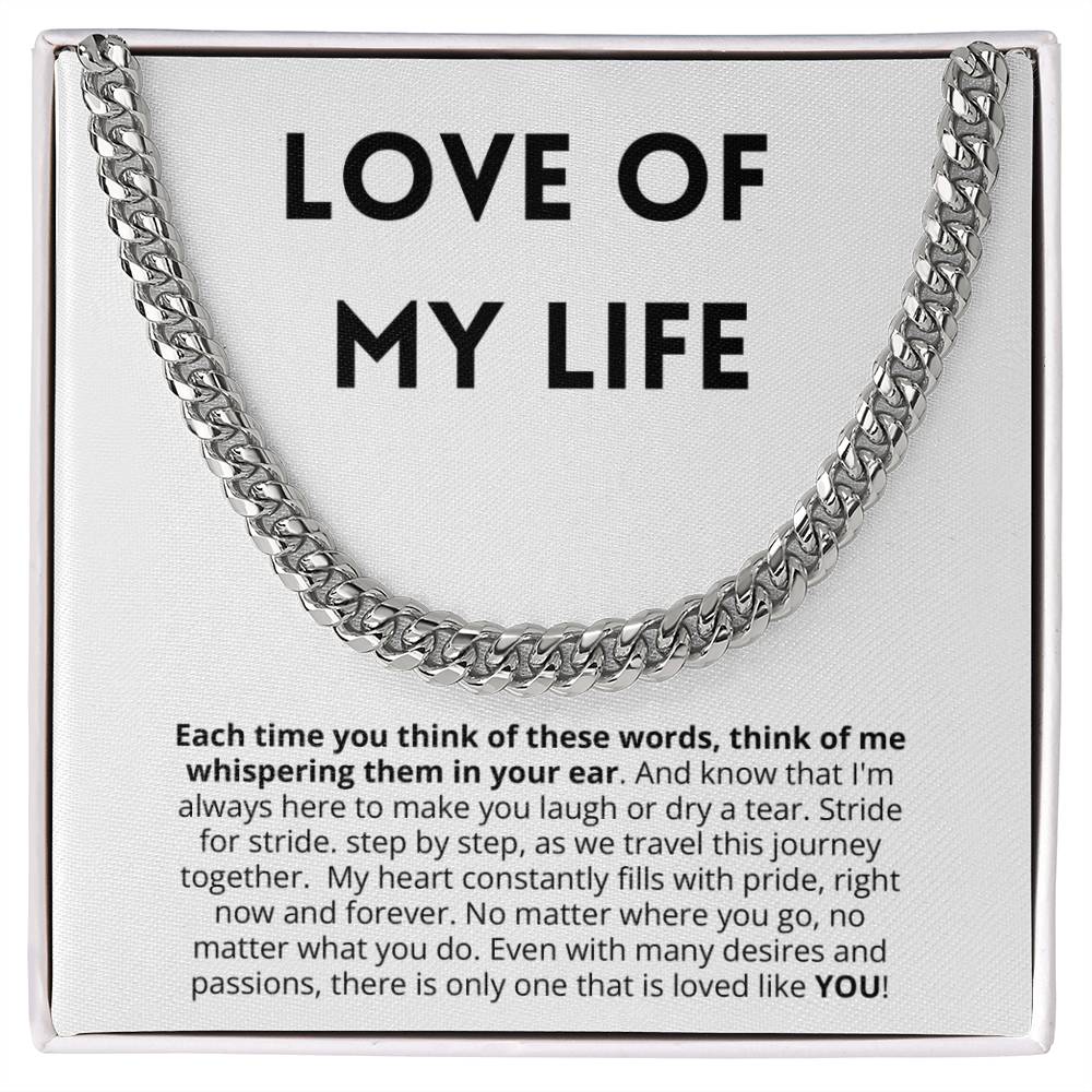 Promise Necklace for Boyfriend - Cuban Link Chain - Best Romantic Gift for Husband, Soulmate, Boyfriend