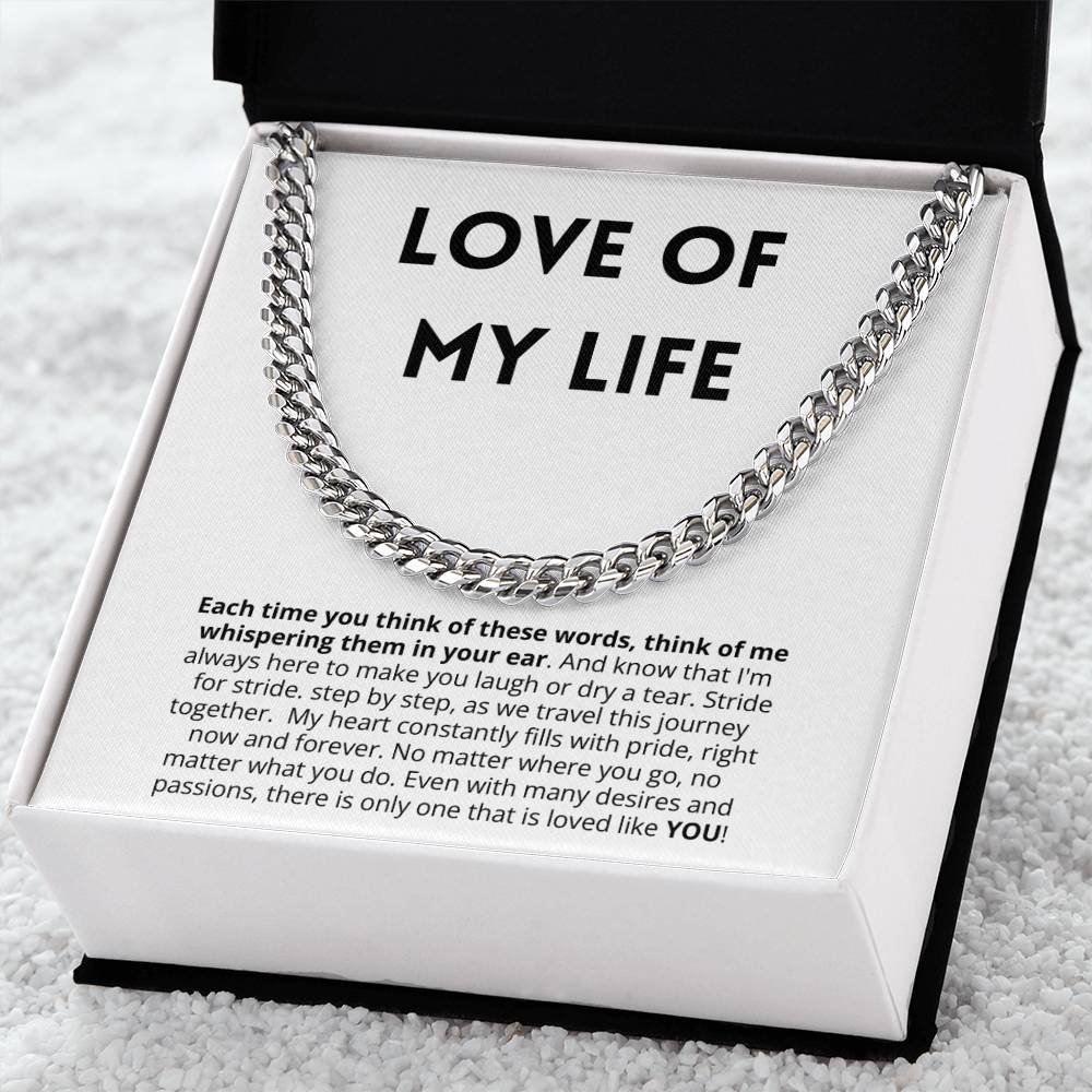 Promise Necklace for Boyfriend - Cuban Link Chain - Best Romantic Gift for Husband, Soulmate, Boyfriend