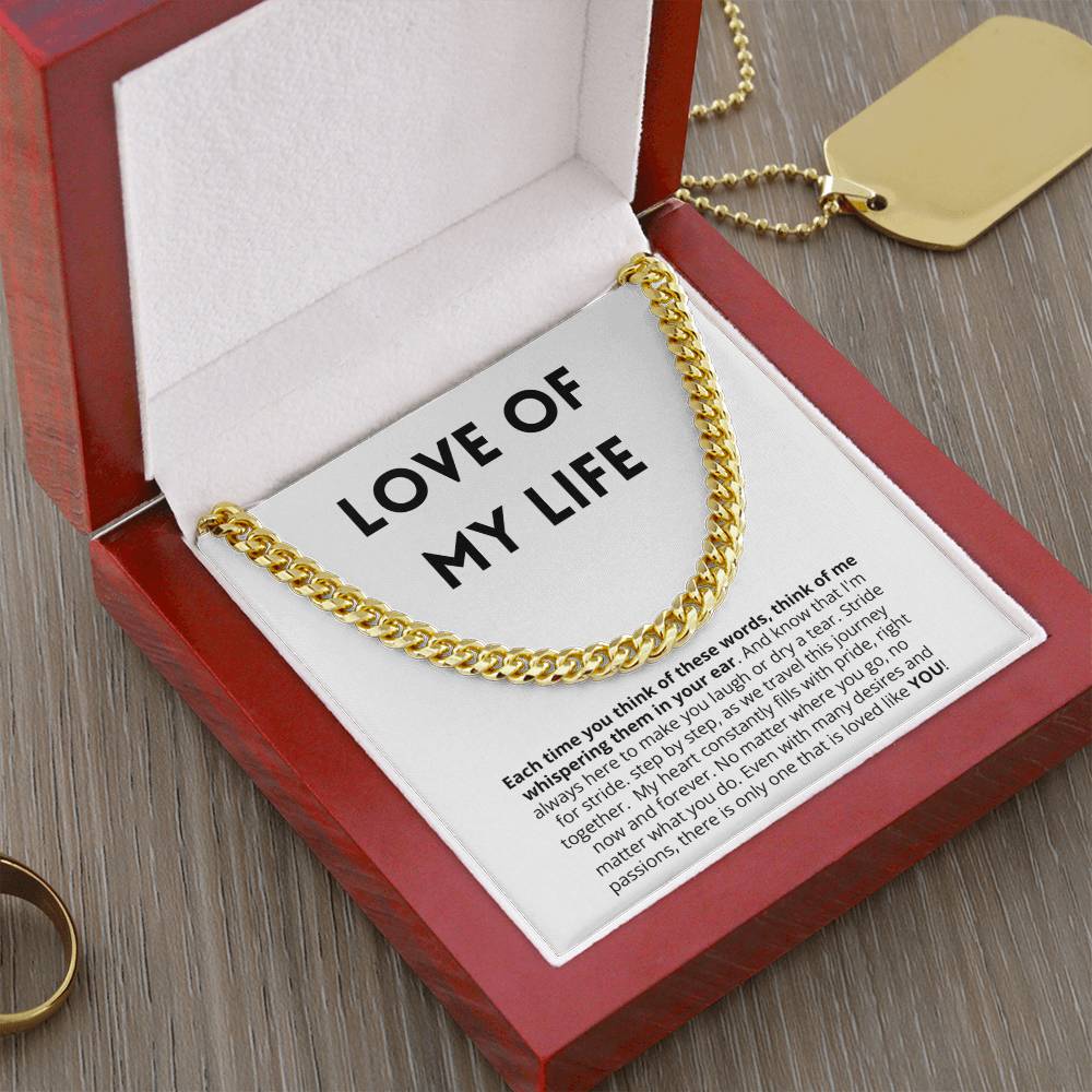 Promise Necklace for Boyfriend - Cuban Link Chain - Best Romantic Gift for Husband, Soulmate, Boyfriend