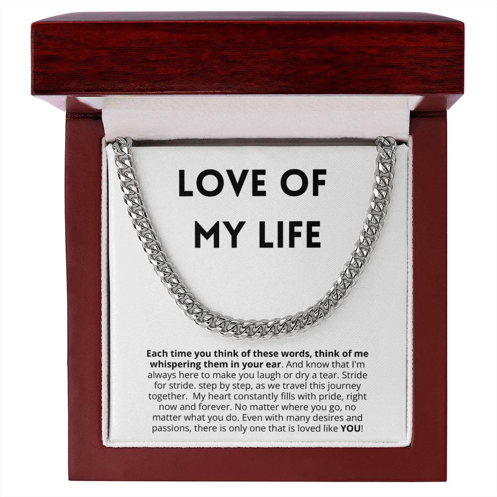 Promise Necklace for Boyfriend - Cuban Link Chain - Best Romantic Gift for Husband, Soulmate, Boyfriend