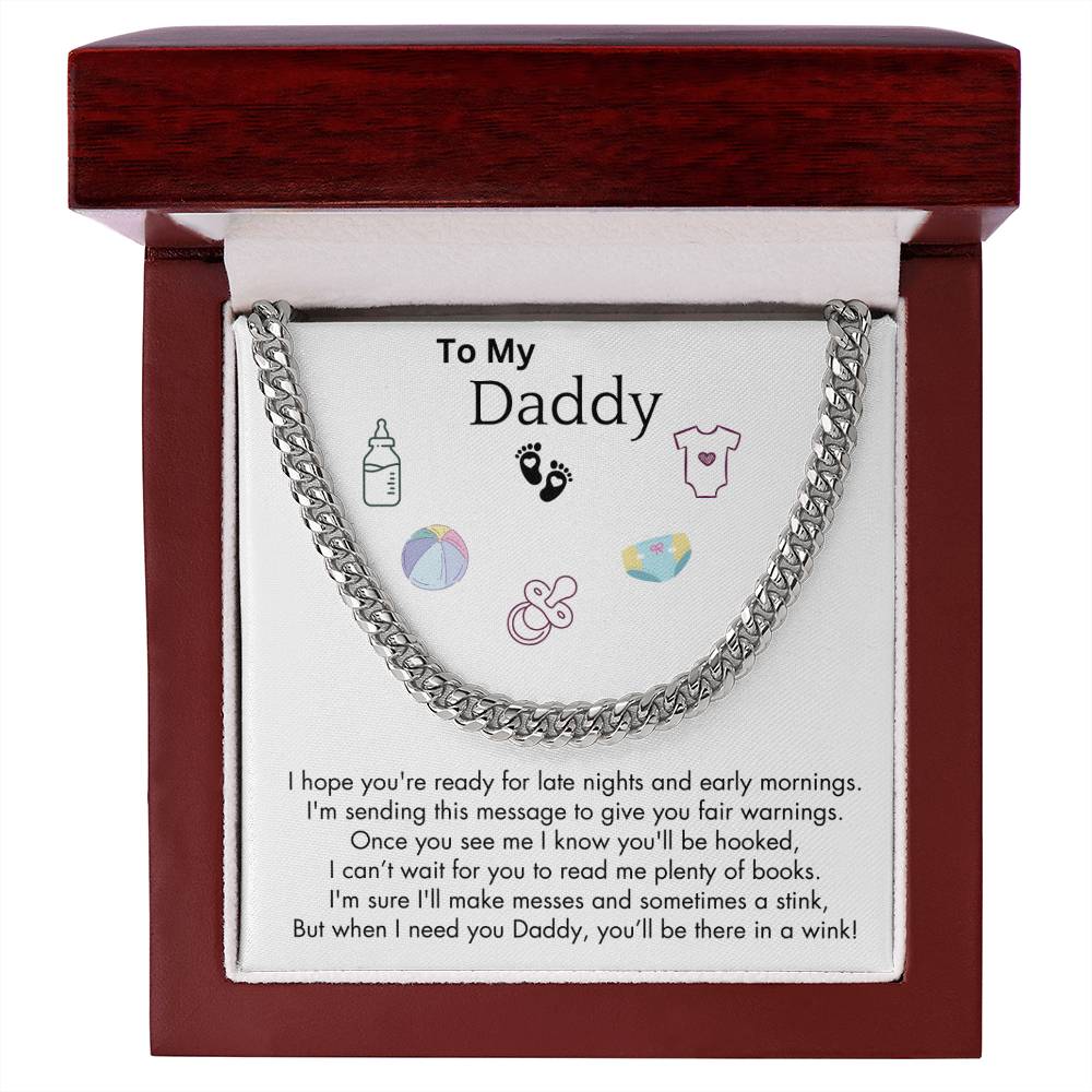 Gift for daddy from Baby Bump - Cuban Link Chain - Once you see me, I know you'll be hooked!