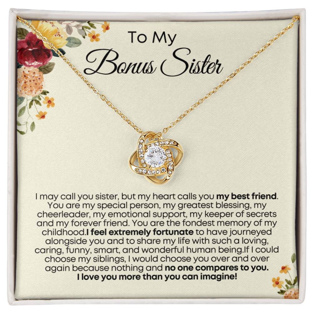 Gift for Bonus Sister - I love you more than you can imagine!