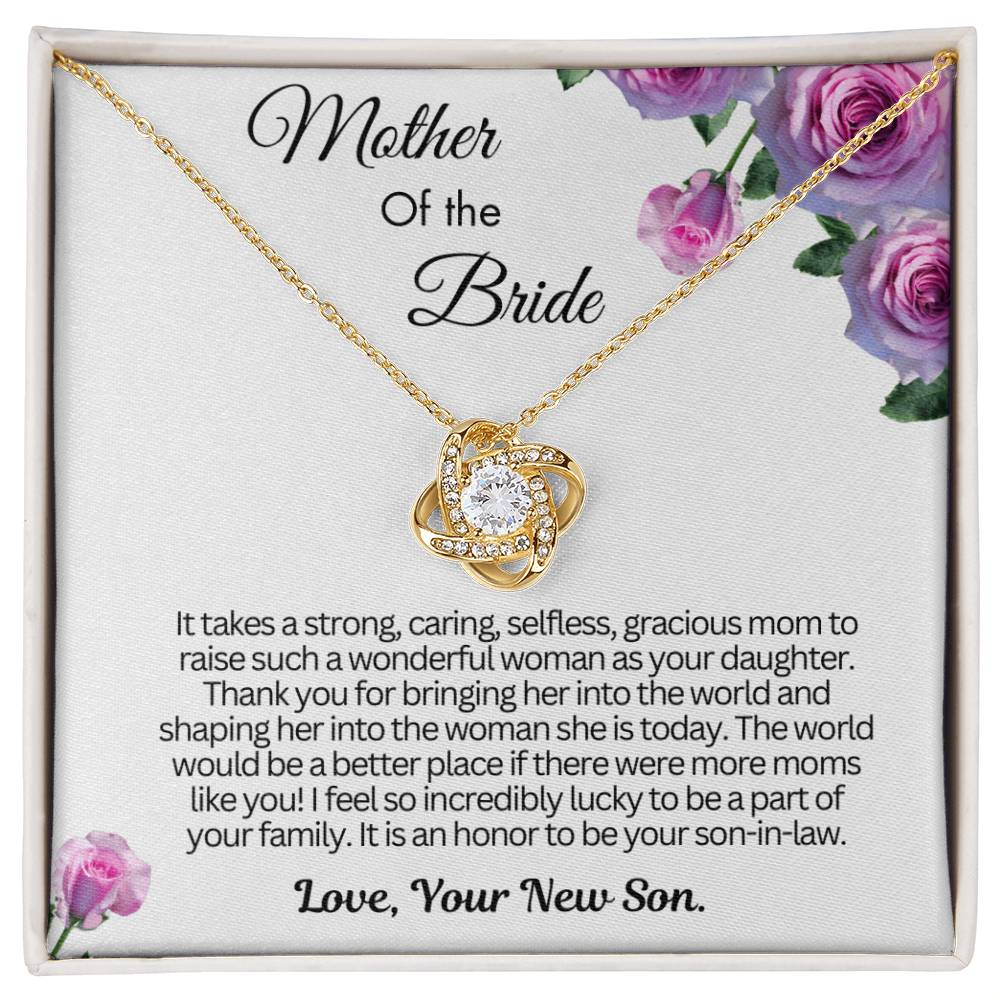 Gift from Groom to Mother of the Bride - Thank you for bringing her into this world!