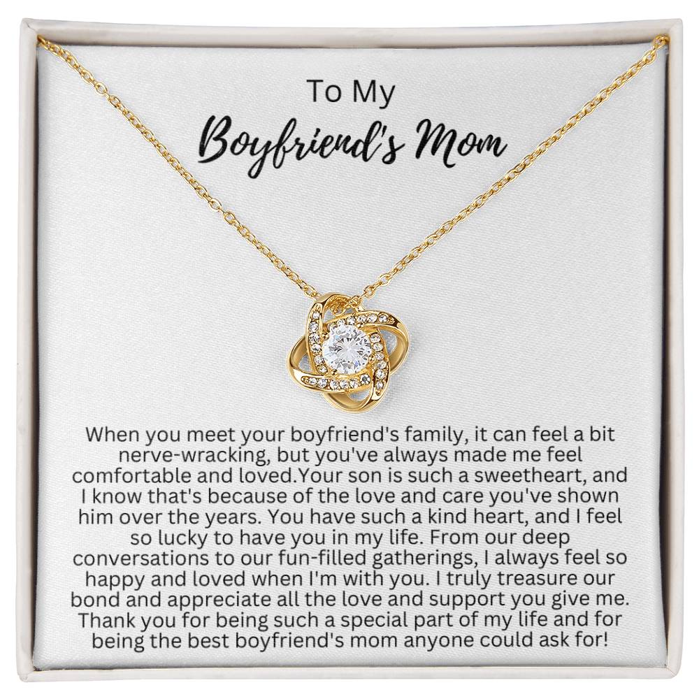 Gift for Boyfriend's Mom - Love Knot Necklace - To My Boyfriend's Mom Necklace - BF Mom Gift