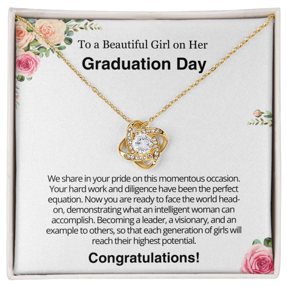 Graduation Gift for Her - Love Knot Necklace Jewelry Present- Graduation Ceremony Gift for Her - Best Nurse Graduation Gift