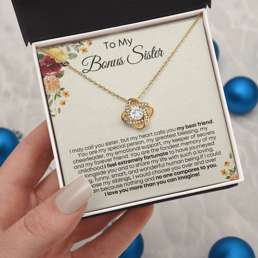 Gift for Bonus Sister - I love you more than you can imagine!