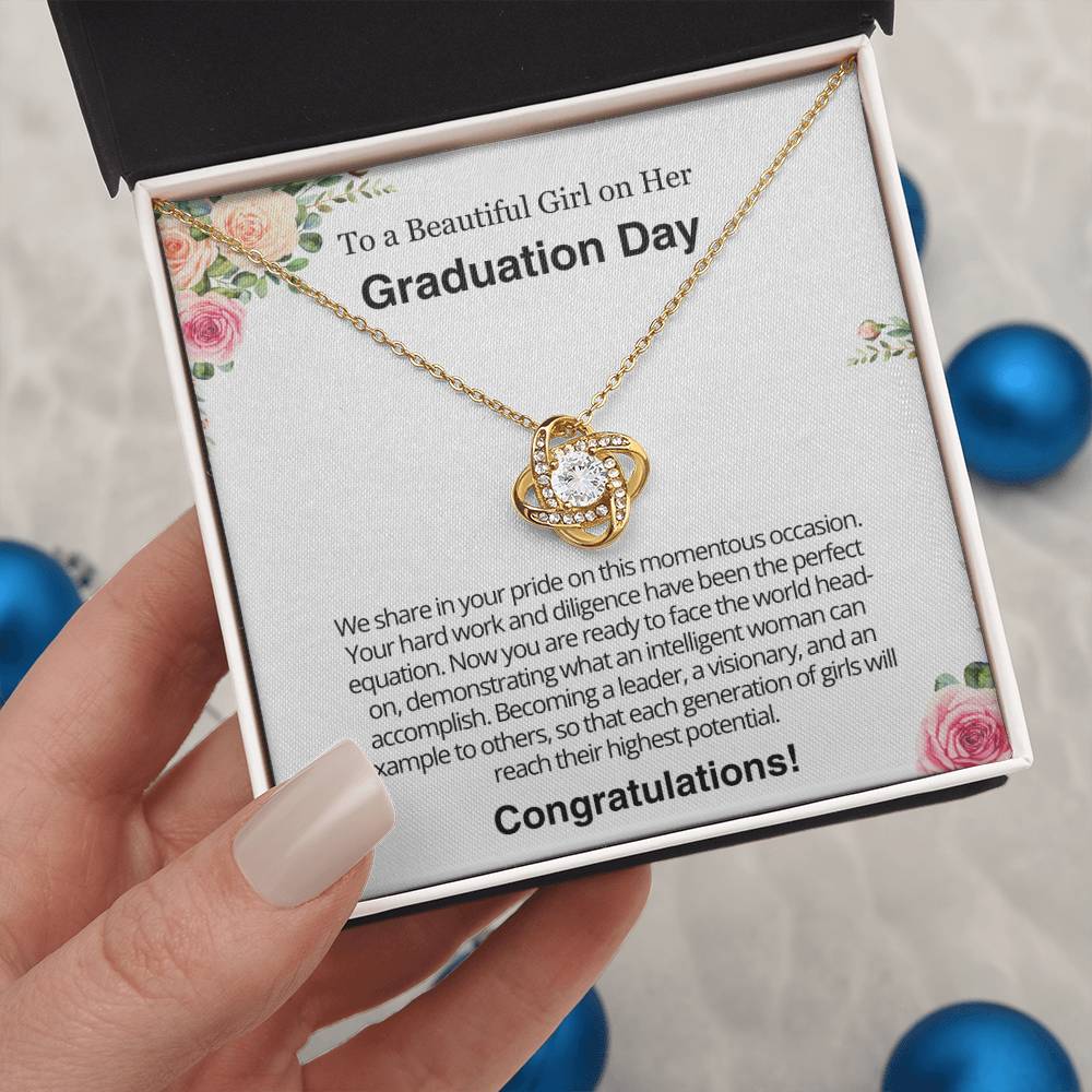 Graduation Gift for Her - Love Knot Necklace Jewelry Present- Graduation Ceremony Gift for Her - Best Nurse Graduation Gift