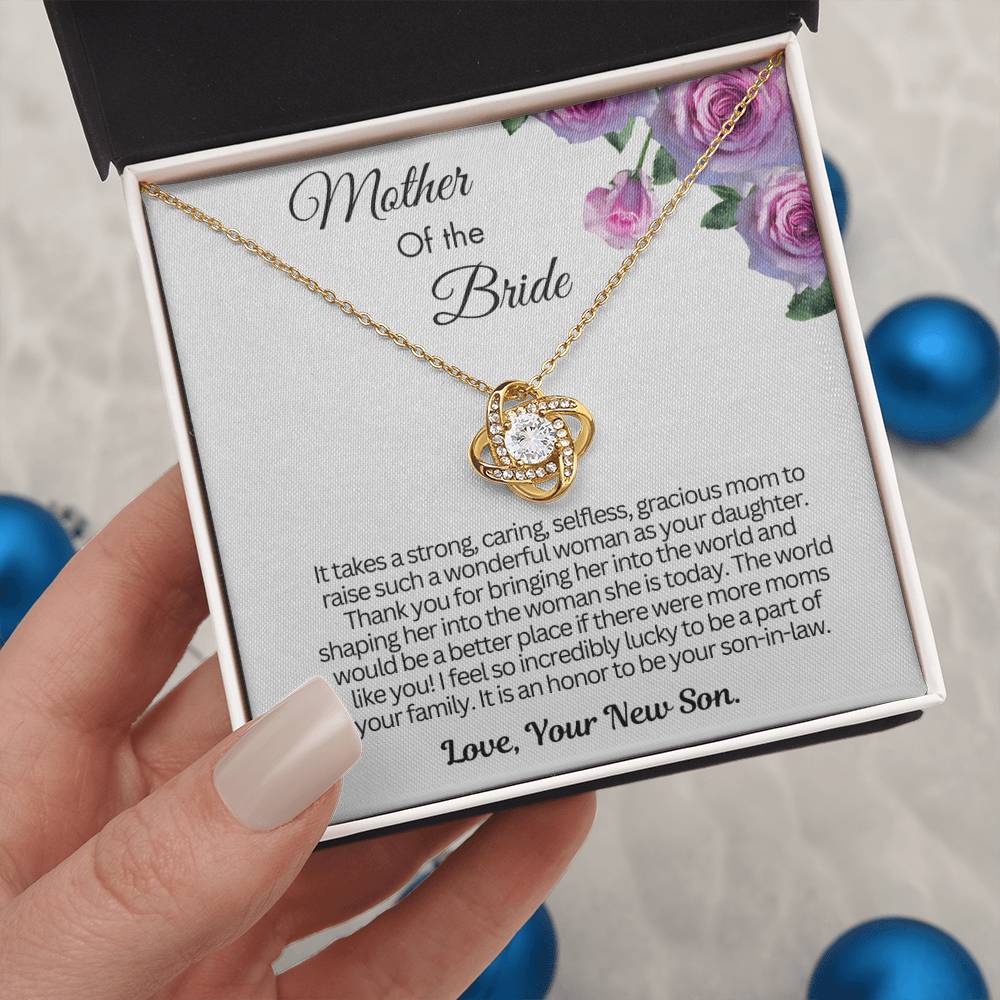 Gift from Groom to Mother of the Bride - Thank you for bringing her into this world!