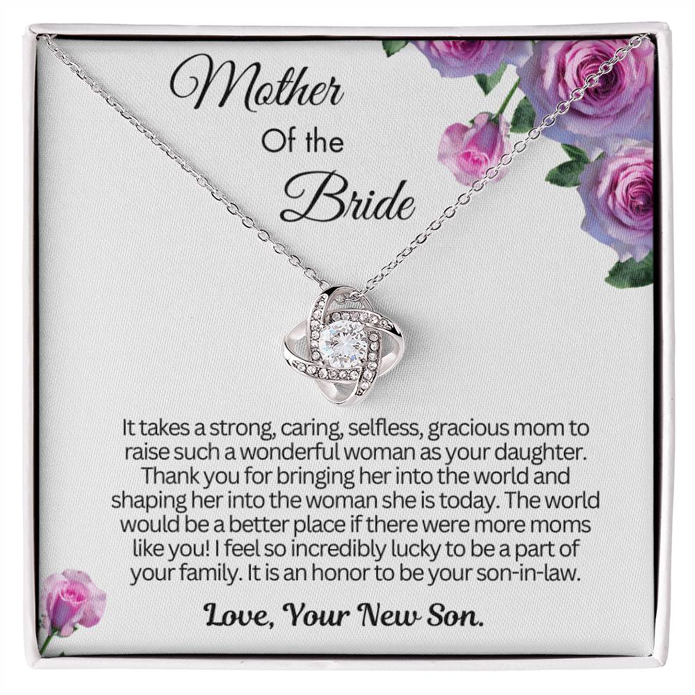 Gift from Groom to Mother of the Bride - Thank you for bringing her into this world!