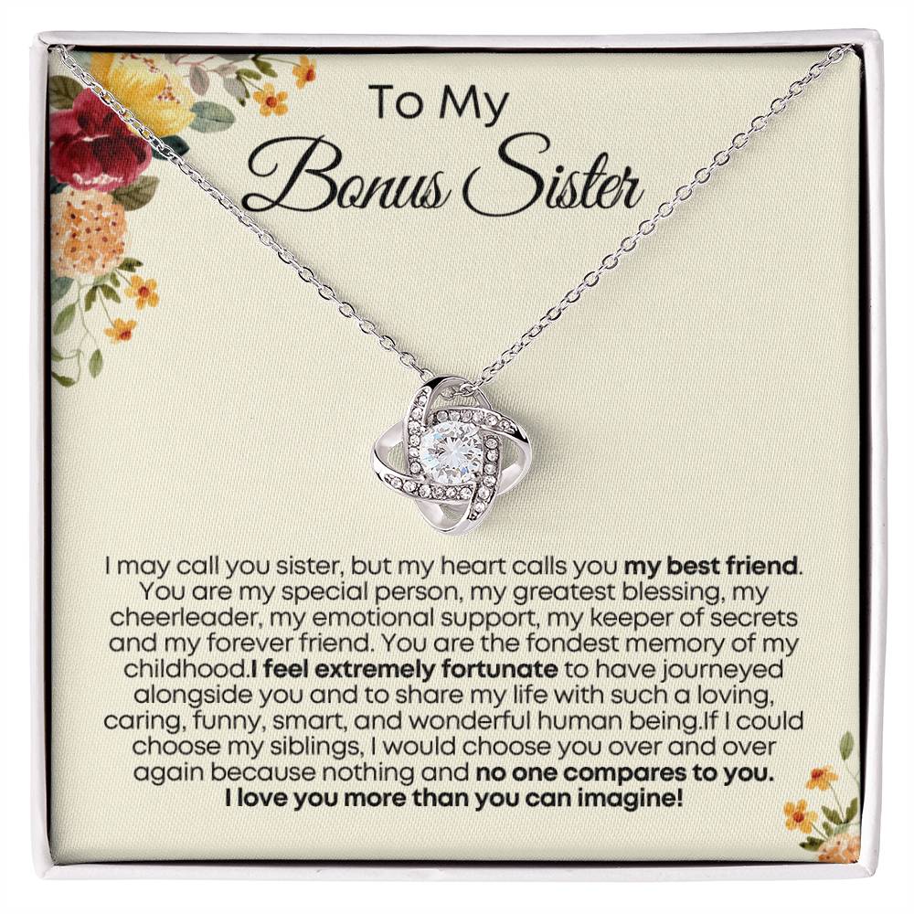 Gift for Bonus Sister - I love you more than you can imagine!