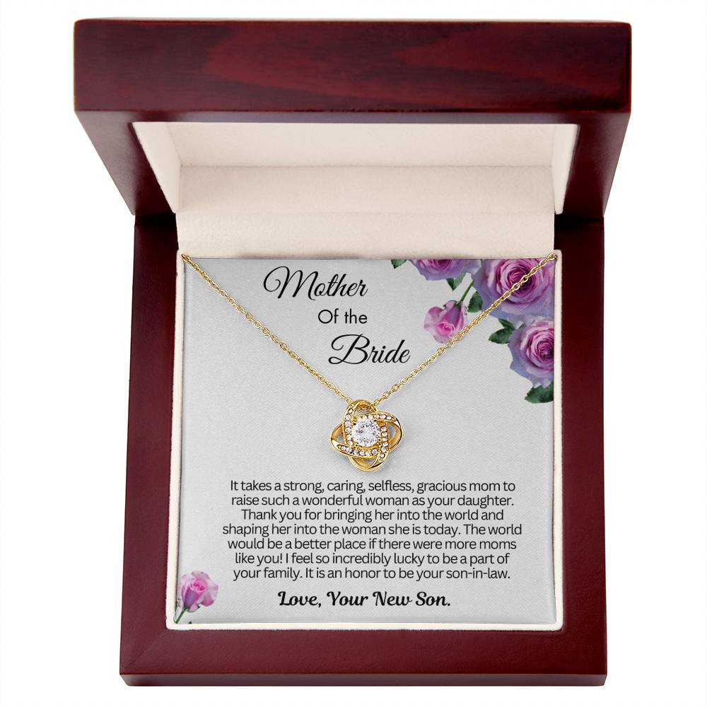 Gift from Groom to Mother of the Bride - Thank you for bringing her into this world!