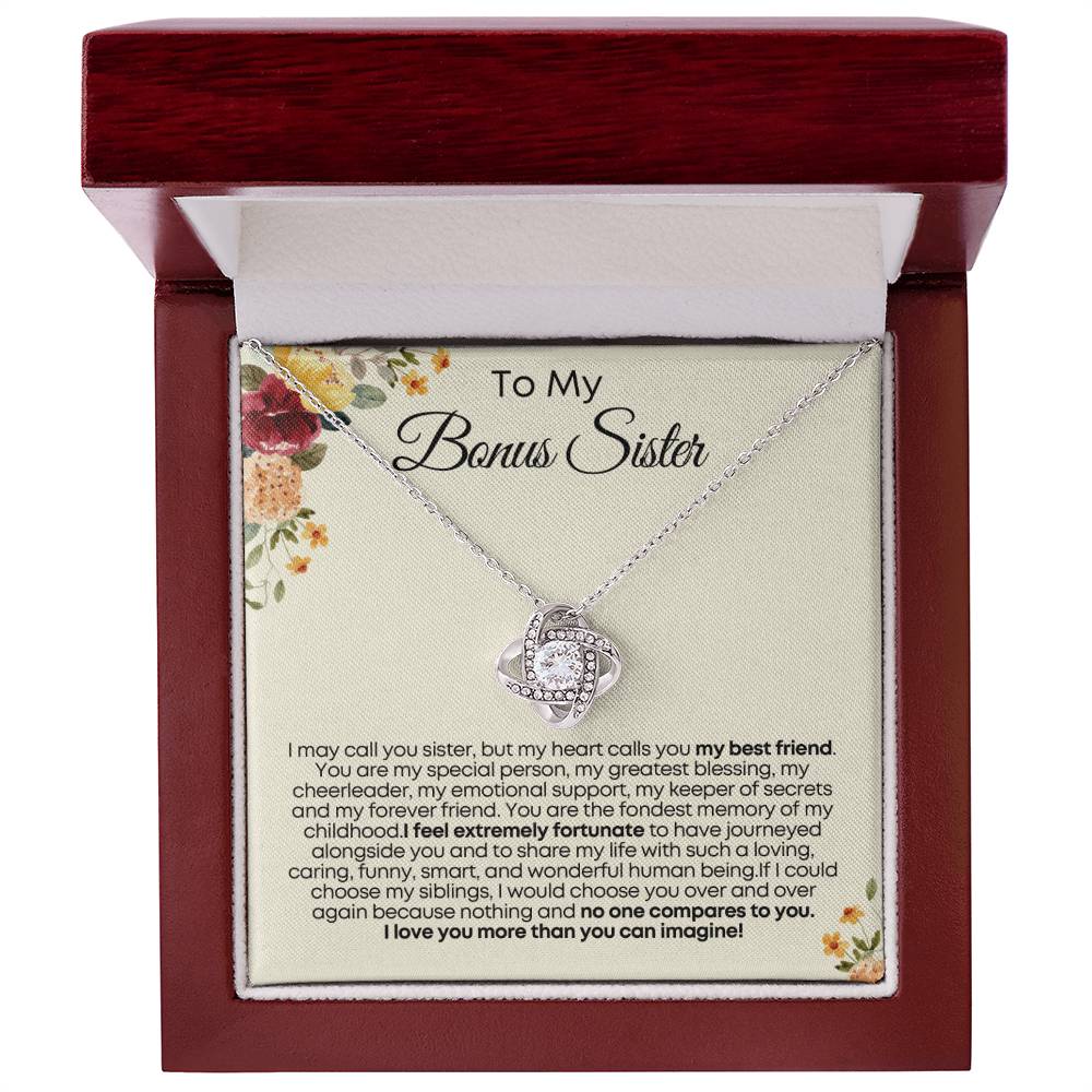 Gift for Bonus Sister - I love you more than you can imagine!