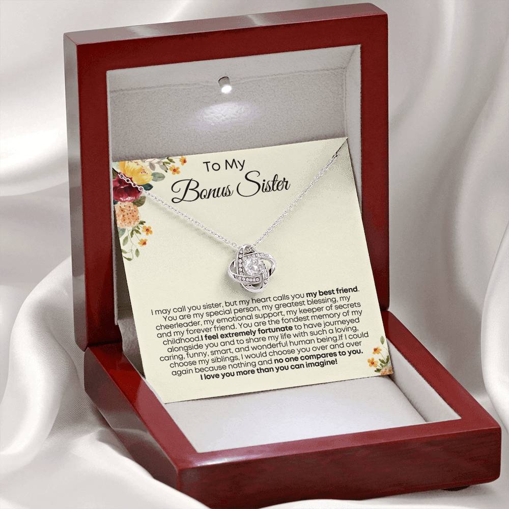 Gift for Bonus Sister - I love you more than you can imagine!