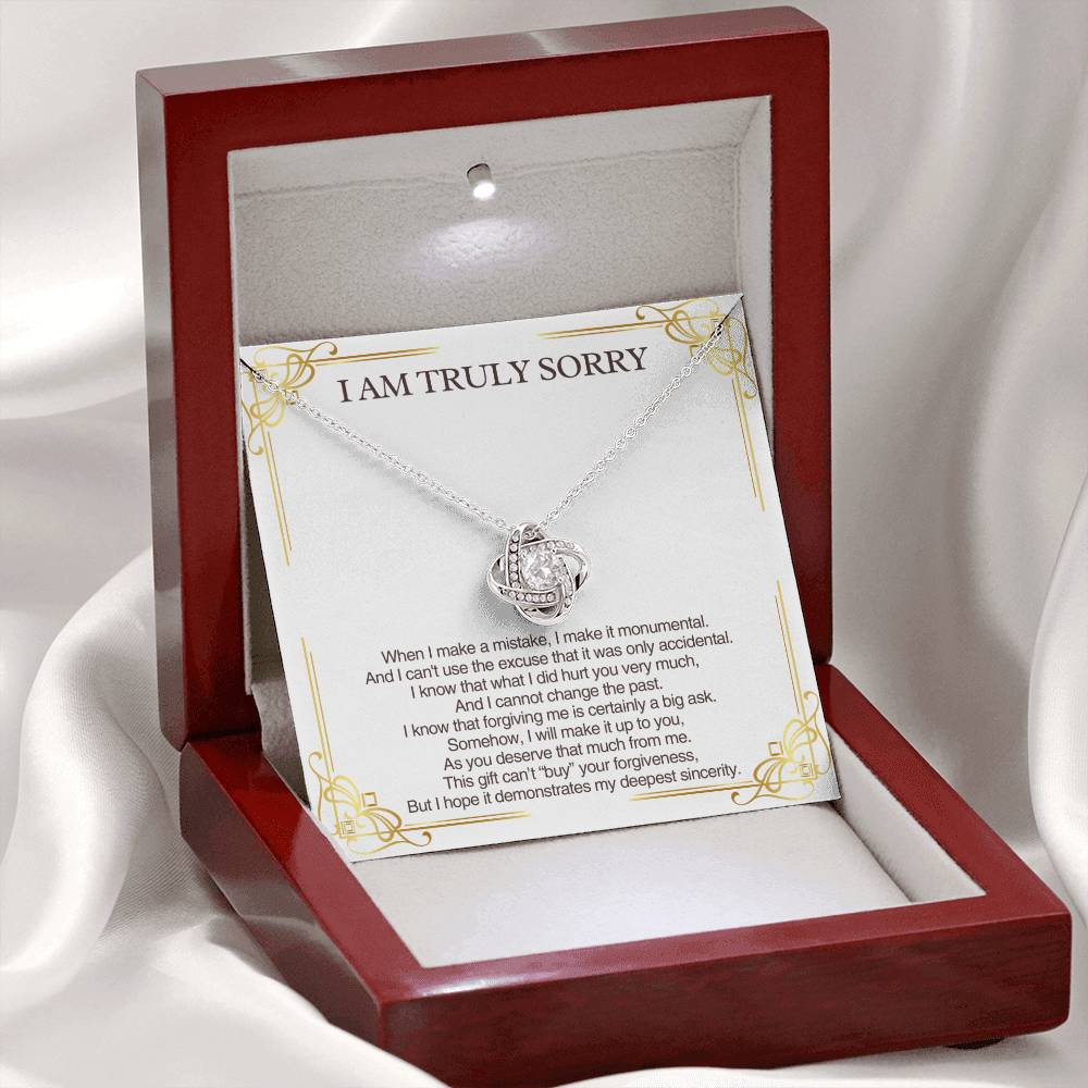 I Am Truly Sorry - Apology Necklace for Wife, I'm Sorry Gift for Girlfriend, Please Forgive Me Gift