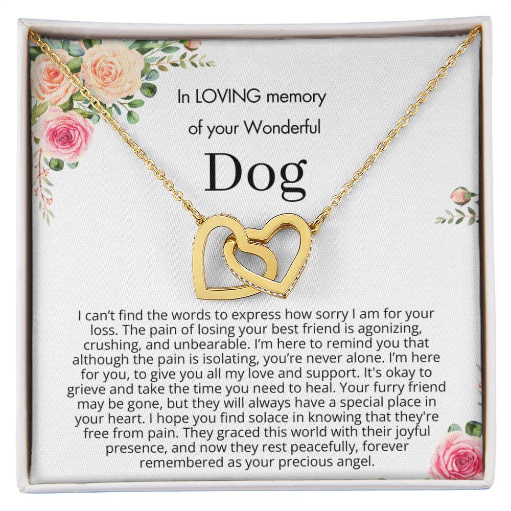 Remembrance Gift -In loving memory of you wonderful dog - Forever remembered as your precious angel