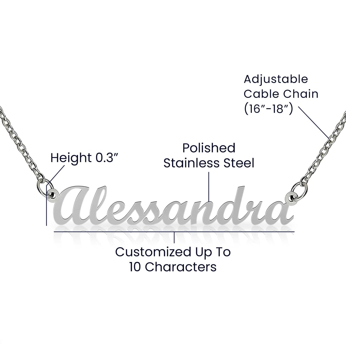 Personalized Custom Name Necklace, Famprecious Gifts CUSTOM Name Necklace Chain Gift for Her