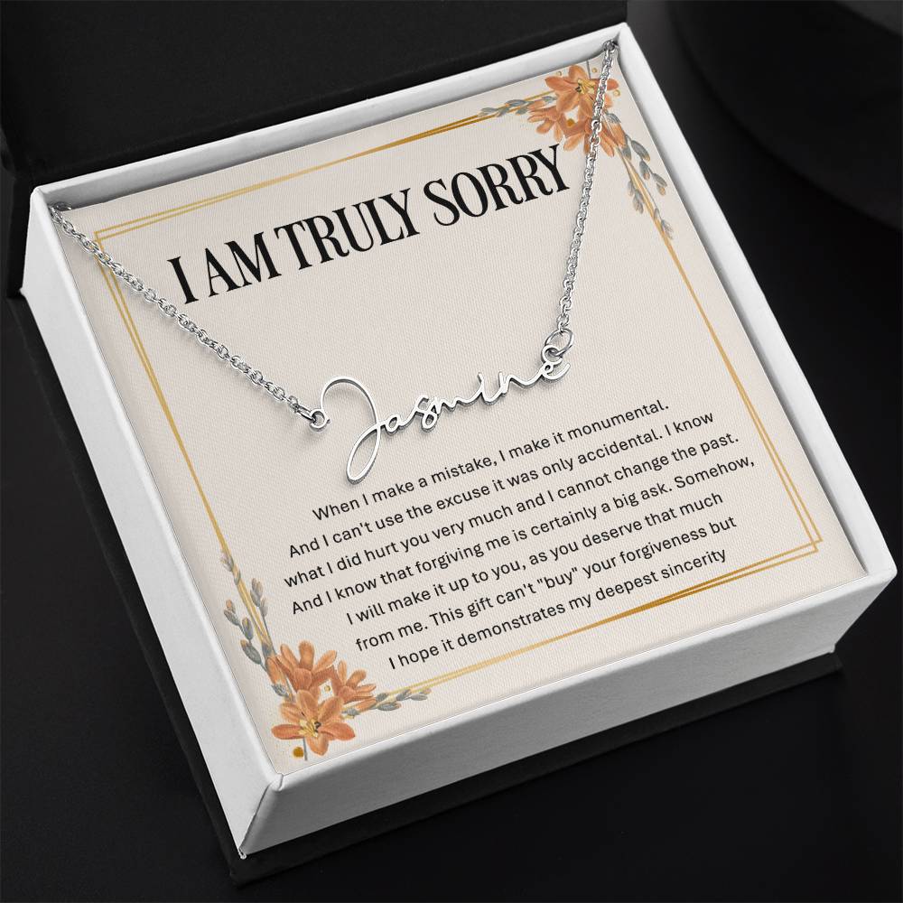 Personalized Apology Gift - Signature Style Name Necklace