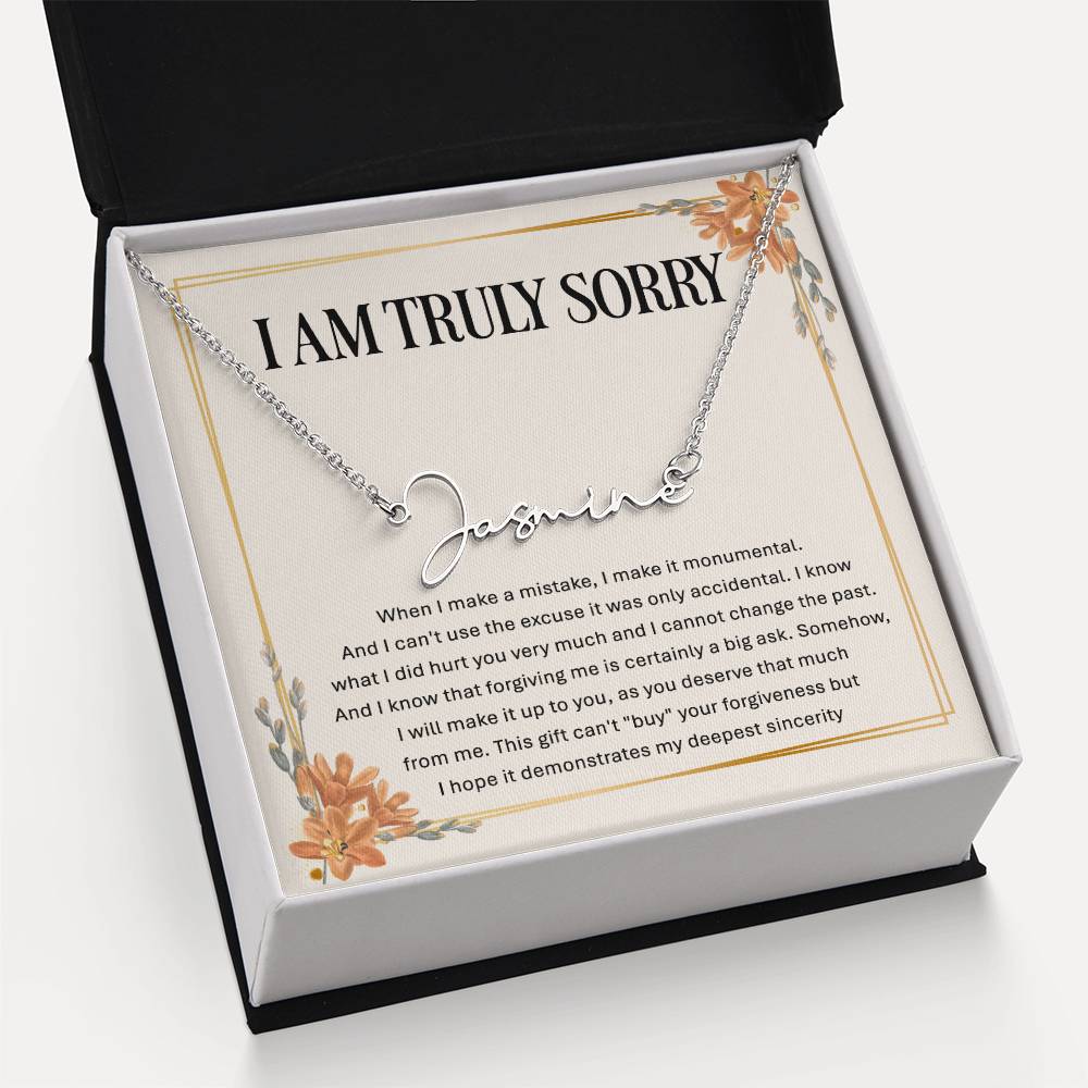 Personalized Apology Gift - Signature Style Name Necklace