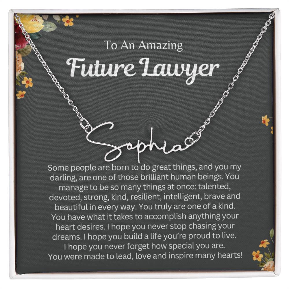 Future_lawyer_graduation_gift_grybgrnd-1 2023OTOBER30 Signature Style Name necklcace