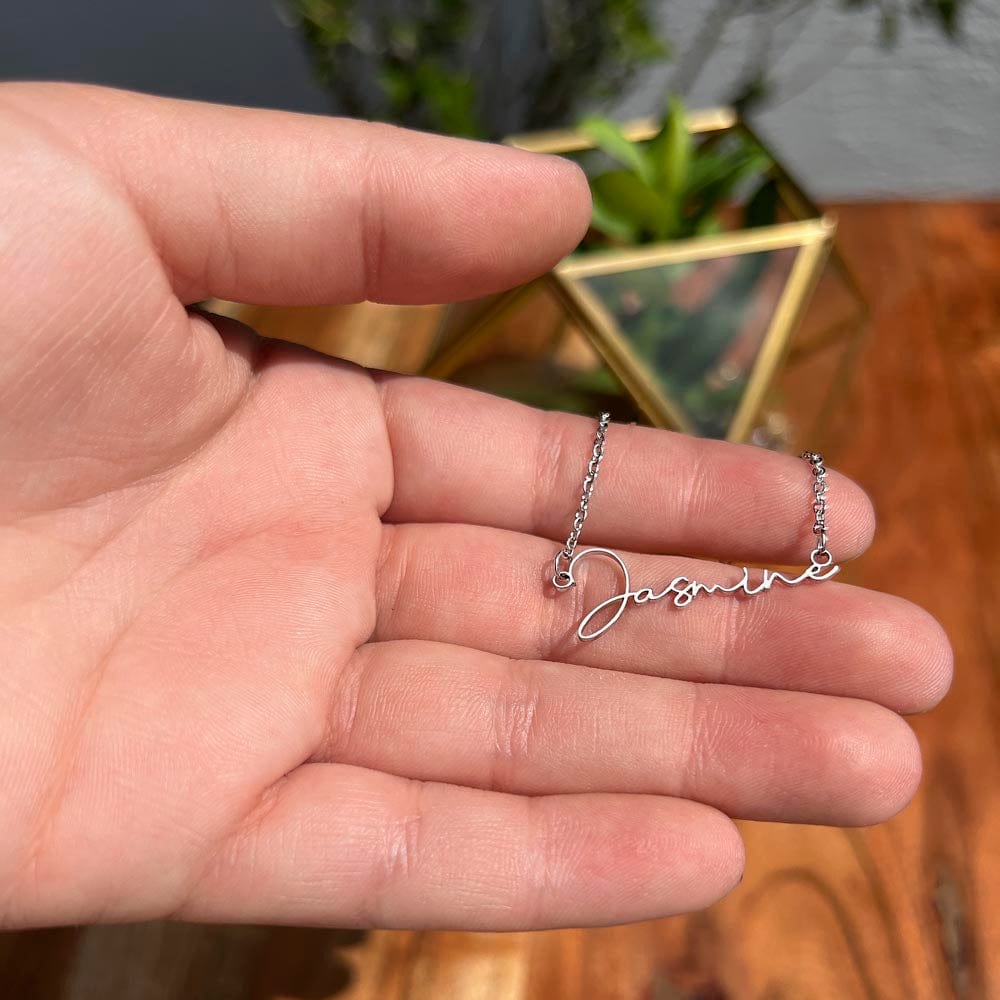 Personalized gift for granddaughter-10 2023OTOBER30 Signature Style Name necklcace