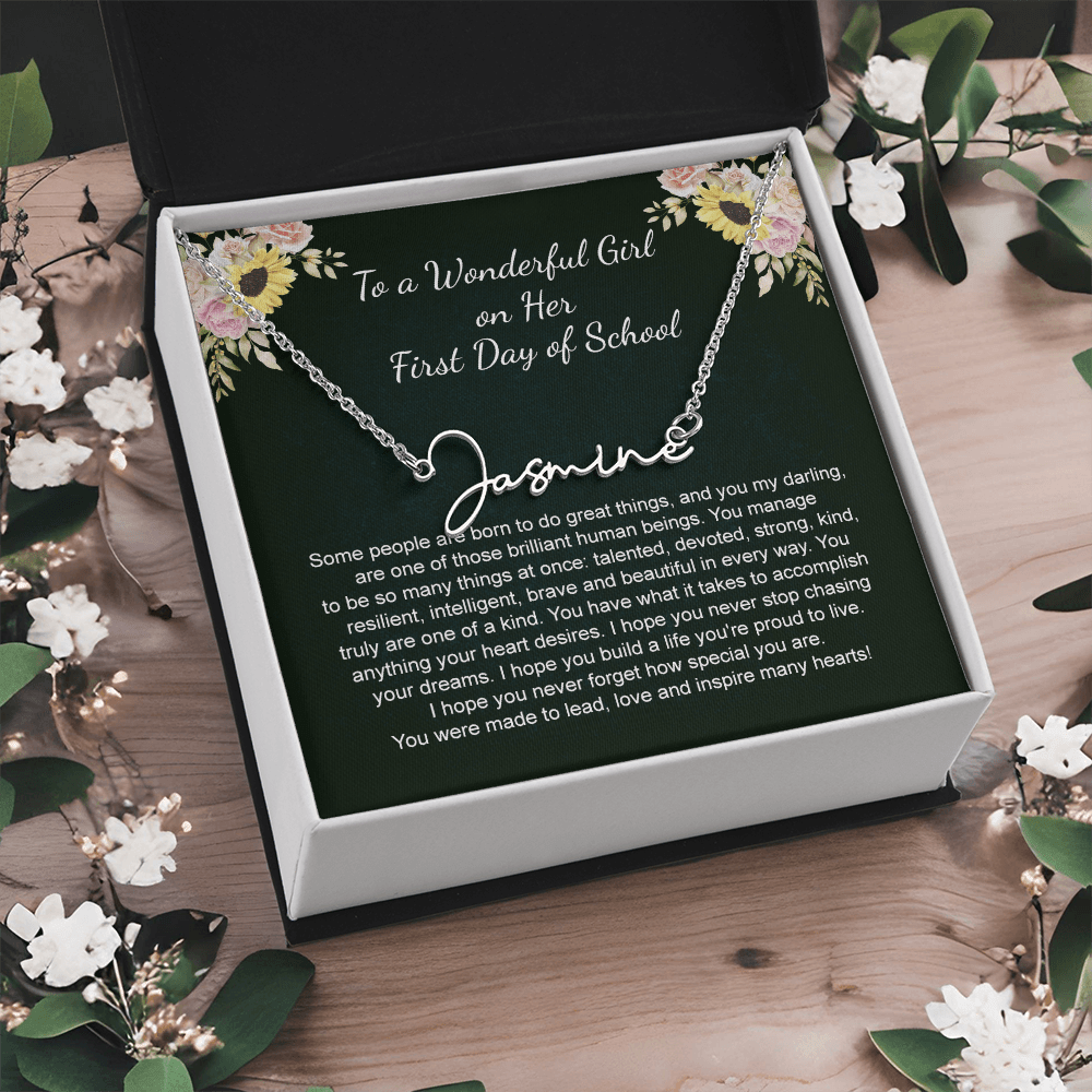 1st Day of School - Signature StyleName Necklace