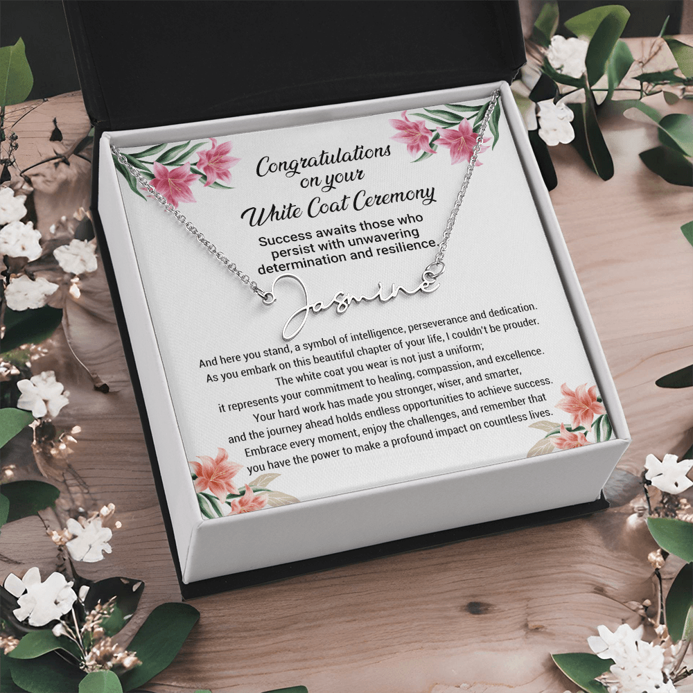 White Coat Ceremony Gift - Signature Style Name Necklace