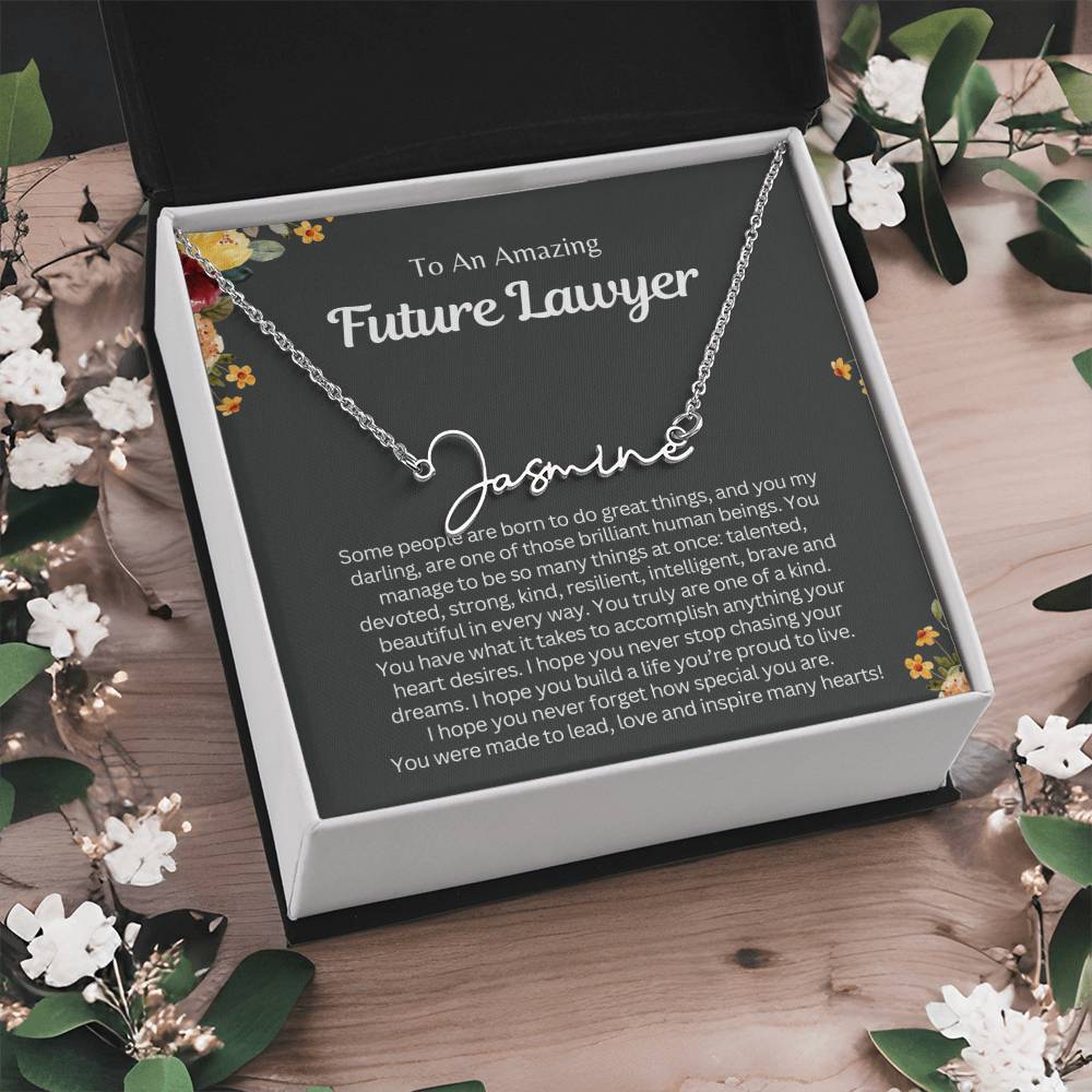 Future_lawyer_graduation_gift_grybgrnd-1 2023OTOBER30 Signature Style Name necklcace