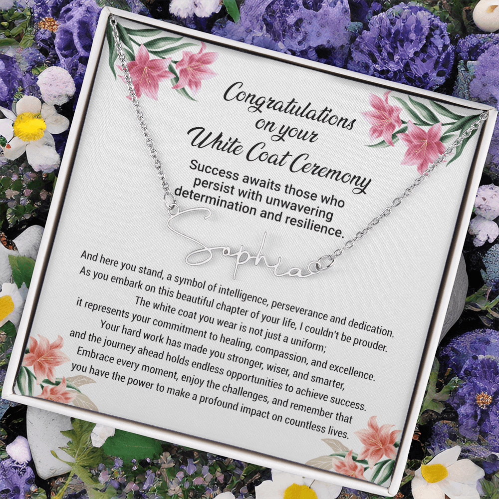 White Coat Ceremony Gift - Signature Style Name Necklace