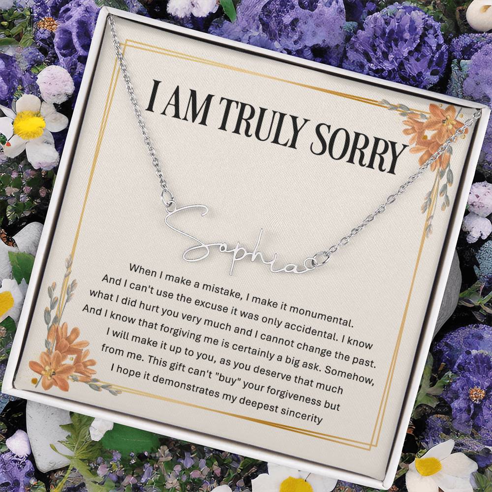Personalized Apology Gift - Signature Style Name Necklace