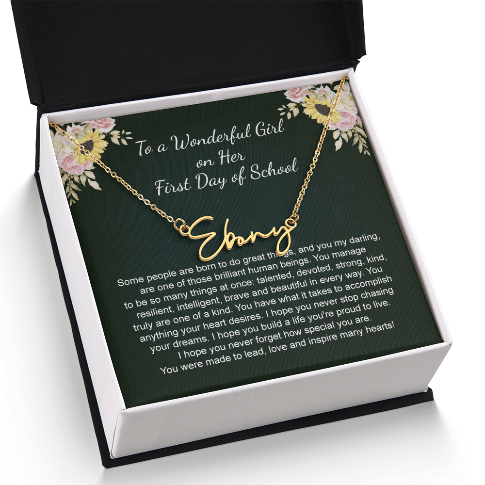 1st Day of School - Signature StyleName Necklace