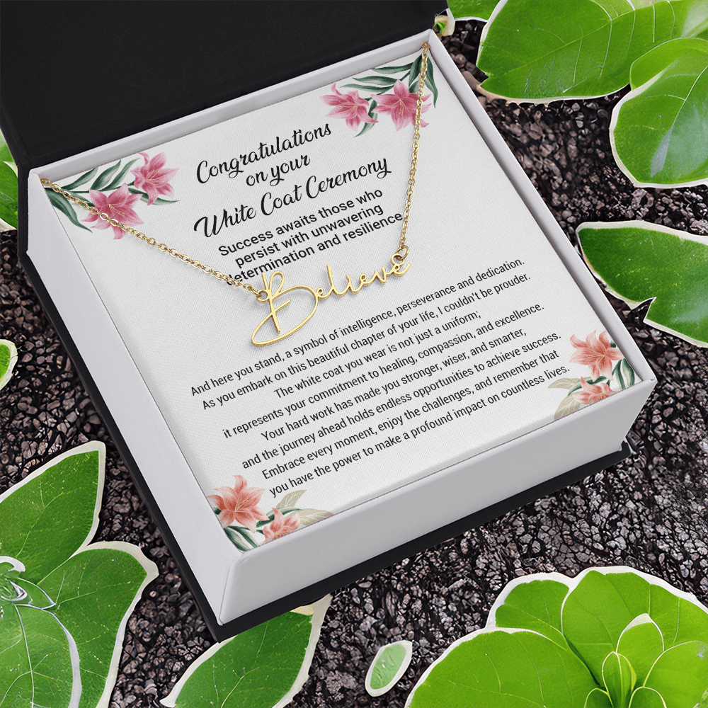 White Coat Ceremony Gift - Signature Style Name Necklace
