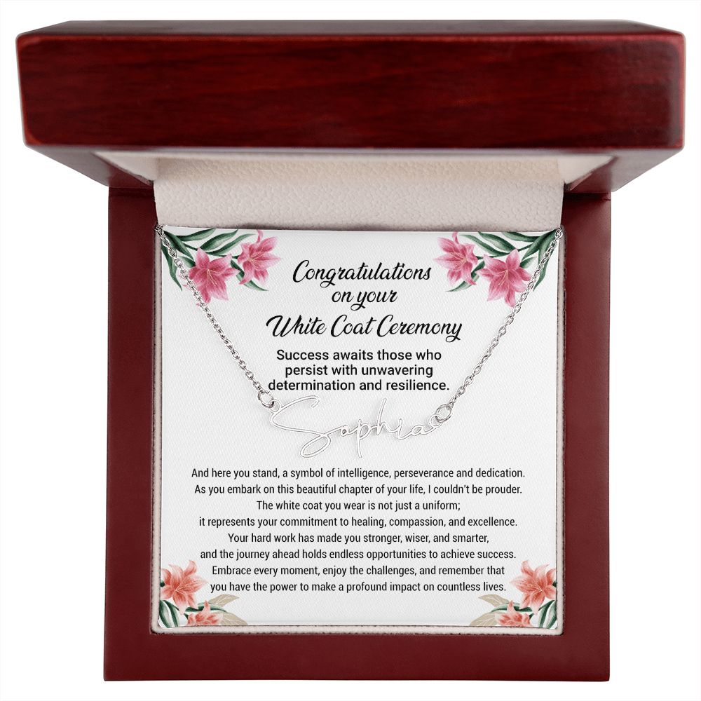 White Coat Ceremony Gift - Signature Style Name Necklace