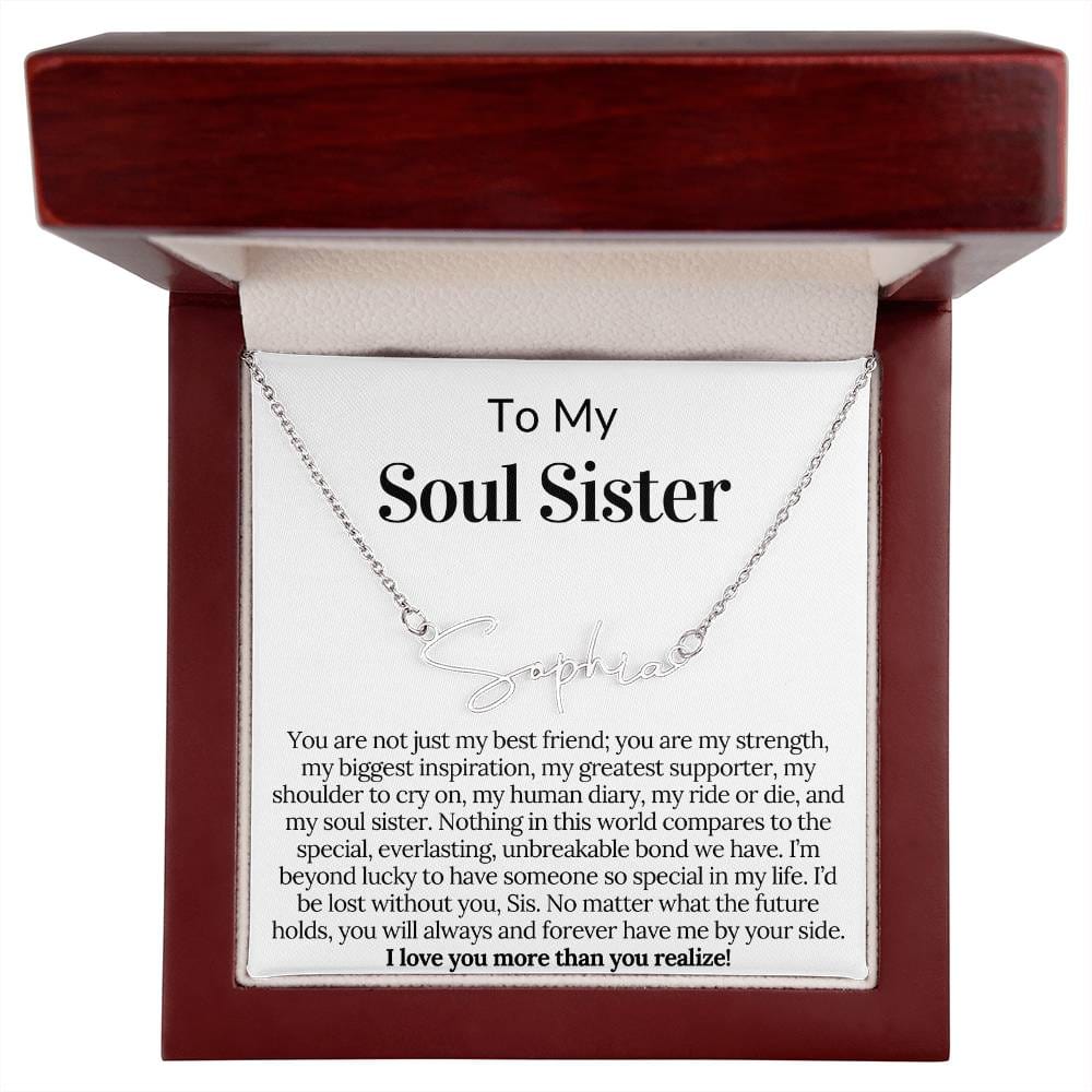 Personalized Gift for Soul Sister - Customizable Name Necklace Gift for Best Friend,BFF,Sister