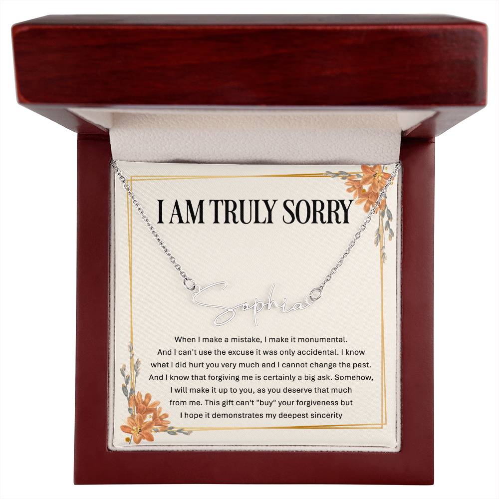 Personalized Apology Gift - Signature Style Name Necklace
