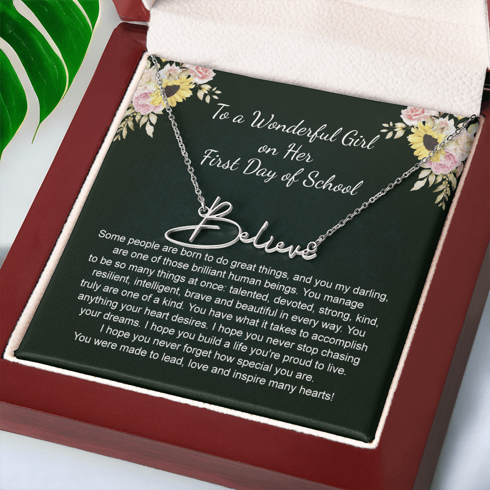 1st Day of School - Signature StyleName Necklace