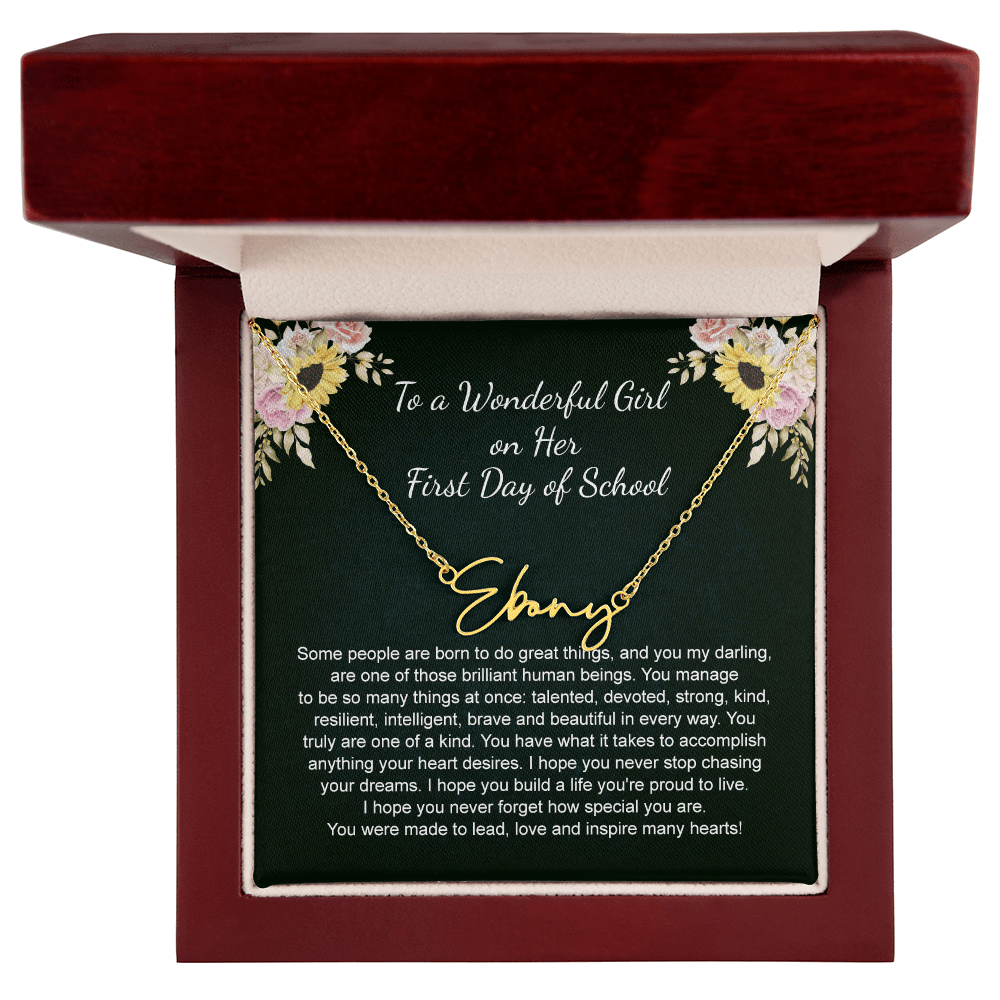 1st Day of School - Signature StyleName Necklace